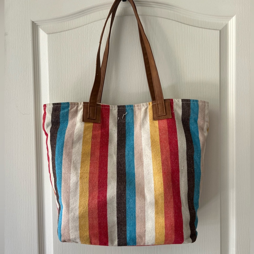 Striped Tote Bag